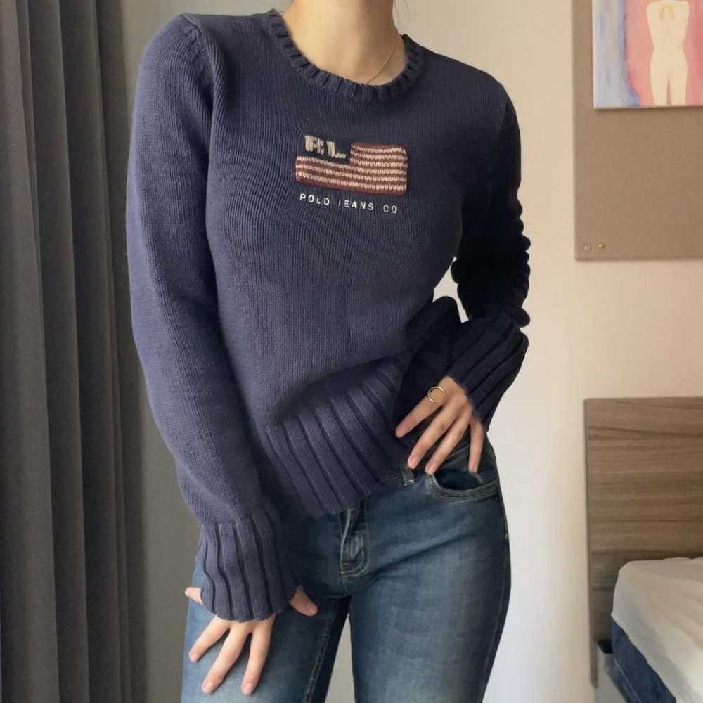 Ralph Lauren Dark Blue Knit Sweater